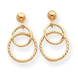 14k Fancy Circles Drop Earrings