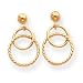 14k Fancy Circles Drop Earrings