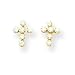 14k CZ (Cubic Zirconia) Cross Earrings