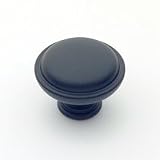 1-1/4 Dia Matte Black Knob
