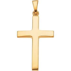 14K Yellow Gold Cross Pendant