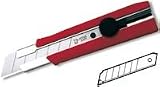 Rock-Hard Professional Heavy Duty Snap Off Knife with Rubberized Handle