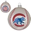 Chicago Cubs 3" Glass Baseball Holiday Tree Ornament - MLB Baseball