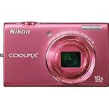 Nikon COOLPIX S6200 16 MP Digital Camera with 10x Optical Zoom NIKKOR ED Glass Lens and HD 720p Video (Pink)