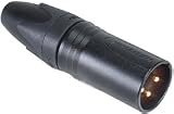 Neutrik NC3MXX-B XLR Male Black w/Gold Contacts
