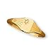 14K Yellow Gold Children's Signet Ring w/Diamond - Size 3