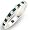 Sterling Silver Clear and Emerald Swarovski Crystal Band