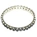 Jewelry Silver Bangle Bracelet in Sterling Silver Amethyst Gemstone 2.25 inch (ban138a)