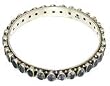 Indian Bangles Silver Amethyst Gemstone Jewelry 2.25 inches (ban138a)