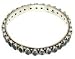 Handmade Bangle Bracelet in Sterling Silver and Amethyst Gemstone 39 gms. 2.4  (ban138b)