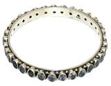 Silver Bangles Bracelet Amethyst Gemstone 39 gms. 2.4 inches (ban138b)