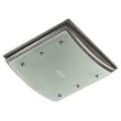 Hunter 90064 Ellipse Bathroom Fan with Light and Nightlight, Brushed Nickel with Bent-Alabaster