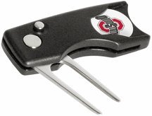 Ohio State Buckeyes Spring Action Divot Tool With Golf Ball Marker Of 2)