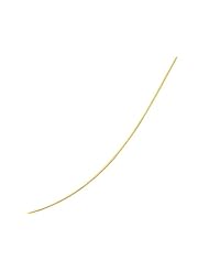 14kt Yellow Gold 18 Inch Diamond Cut Round Omega Necklace with Screw off Lock and Pear Shape Clasp