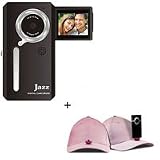 Jazz Pocket DV152 Digital Camera/Camcorder, Bundle - with Hatcam HC10 Hat with Universal Mount, for Hands Free Video Recording - Pink