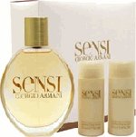Sensi by Giorgio Armani for Women 3 Piece Set Includes: 3.4 oz Eau de Parfum Spray + 1.7 oz Body Lotion + 1.7 oz Shower Gel