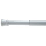 Carnation Home Fashions Adjustable 41-to-76-Inch Steel Shower Curtain Tension Rod, White by 