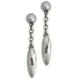 Titanium Ti2 Black Diamond Set Coloured Drop Earrings