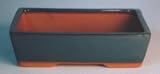 Imported Glazed Ceramic Bonsai Pot - Green Rectangular XL - 9' x 6 1/2' x 2 1/2'