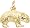 Rembrandt Charms Wombat Charm, 10K Yellow Gold