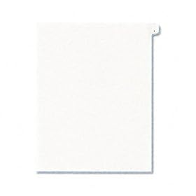 Allstate-Style Legal Side Tab Divider, Title: 1, Letter, White, 25/Pack