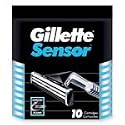Gillette Sensor Shaving Cartridges for Men, 10-Count Packages (Pack of 2)