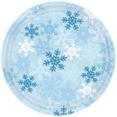 Snowflake Theme Holiday Party 9 Disposable Paper Plates and Party Supplies