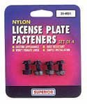 Superior 25-4001 Nylon License Plate Fasteners