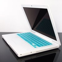 TopCase AQUA BLUE Keyboard Silicone Skin Cover for Macbook 13