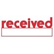 Xstamper "RECEIVED" Title Eco-Stamp, Pre-inked/Re-inkable, 0.5 x 1.625 Inches, Red (4404)