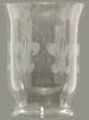 Individually Hand Etched Fleur De Lis Ring Glass Candle Shade 5.5"H Set / 2