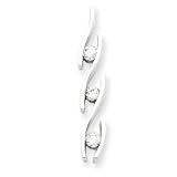 14k White Gold Fancy 3-Stone Diamond Pendant