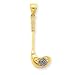 14k Two-Tone Golf Club Charm - Measures 33.7x11mm 14k Two-Tone Golf Club Charm - Measures 33.7x11mm