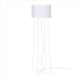 Virgil Floor Lamp in Powder Coated White Shade Finish: Tan Cornflower