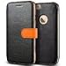 iPhone 6S Case / iPhone 6 Case, Verus [Vivid Diary][Black/Orange] - [Card Slot][Flip][Kickstand][Slim Fit][Wallet] - For Apple iPhone 6/6S 4.7