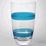 BLOCK Tier Blue Double Old Fashion Glass Set 4