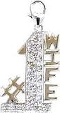 #1 Wife, 14K Gold Diamond Charm
