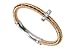 Jewelry : 18K Rose Gold Hand-Woven Mesh Ring, Enhanced with a Pave-Set Diamond Roundel.