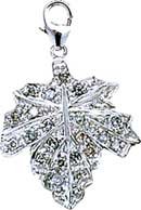 Childrens Toyshop  Jewelry : Maple Leaf, 14K Gold Diamond Charm