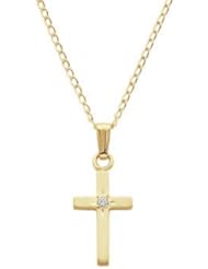 Childs Diamond Cross Pendant