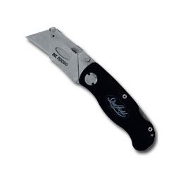 Sheffield 12613 One Hand Opening Lock-Back Utility Knife, Black by Great Neck