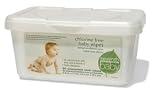 Seventh Generation Tub 80 count Baby Wipes Non-Chlorine Bleached Unscented Cloth Wipes (Pack of 3)