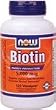 NOW Foods Biotin 5000mcg, 120 Vcaps