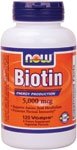 NOW Foods Biotin 5000mcg, 120 Vcaps