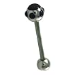 316 Surgical Stainless Steel Barbell with Black Disco Ball Design Sold as a Pair