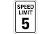 Aluminum Sign - Speed Limit 5 - .063mm Thick