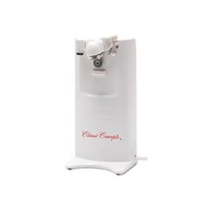 CLASSIC COFFEE CONCEPTS 4-in-1 Electric Can Opener, White by Classic Coffee Concepts