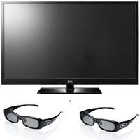 LG 60PZ550 60 inch Class 3D Plasma HDTV, 1920 x 1080 Resolution - Bundle - with - Two LG AG-S250 3D Glasses