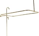 Polished Brass Shower Riser-Enclosure-Diverter Set