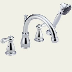 Delta Faucet T4769-LHP/H678/DR4707 Orleans Deck Mount With Handshower Whirlpool Faucet - Chrome